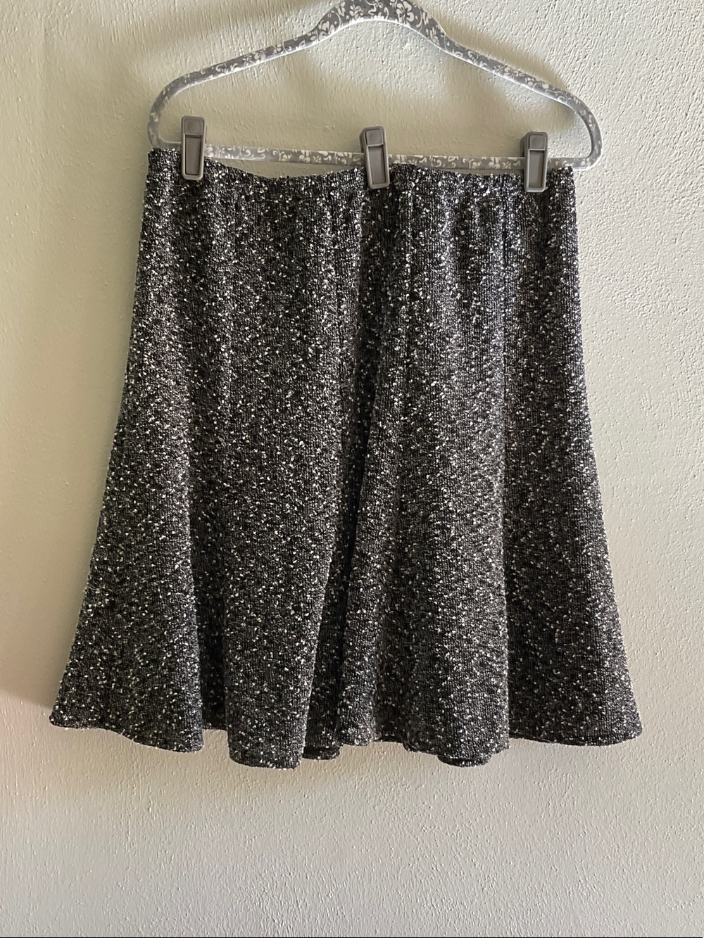 Dress Barn Metallic Charcoal Circle Skirt